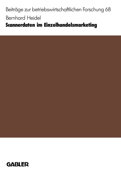 Produktbild: Scannerdaten im Einzelhandelsmarketing