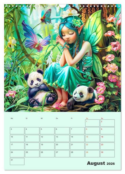Produktbild: Elfenkinder der Natur - Niedlicher Termin-Planer f&uuml;r das Jahr (Wandkalender 2026 DIN A3 hoch), CALVENDO Monatskalender