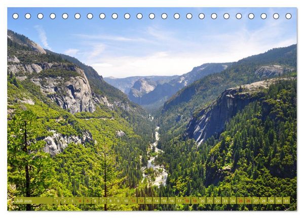 Produktbild: Erlebe mit mir die Landschaft des Yosemite Nationalpark (Tischkalender 2026 DIN A5 quer), CALVENDO Monatskalender