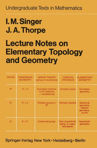 Produktbild: Lecture Notes on Elementary Topology and Geometry