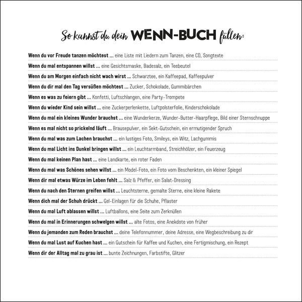 Produktbild: Wenn-Buch für dich – An dich gedacht – Für dich gemacht