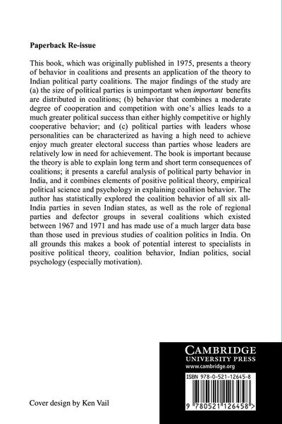 Produktbild: Strategy, Risk and Personality in Coalition Politics