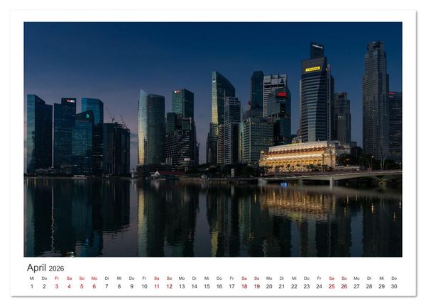 Produktbild: Singapur: Zwischen Wolkenkratzern und Superb&auml;umen (Wandkalender 2026 DIN A3 quer), CALVENDO Monatskalender