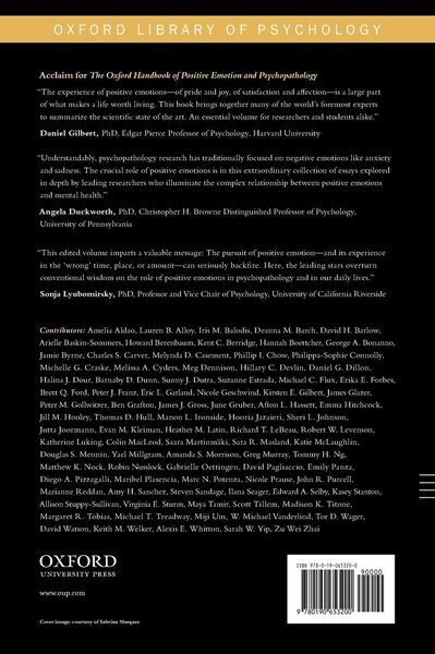 Produktbild: Oxford Handbook of Positive Emotion and Psychopathology