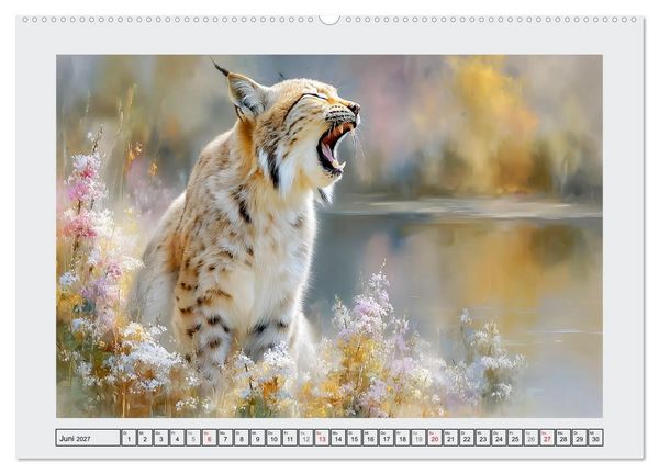 Produktbild: Luchse. Meister der Tarnung im Wald (Wandkalender 2027 DIN A2 quer), CALVENDO Monatskalender