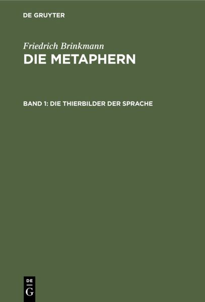 Produktbild: Die Thierbilder der Sprache