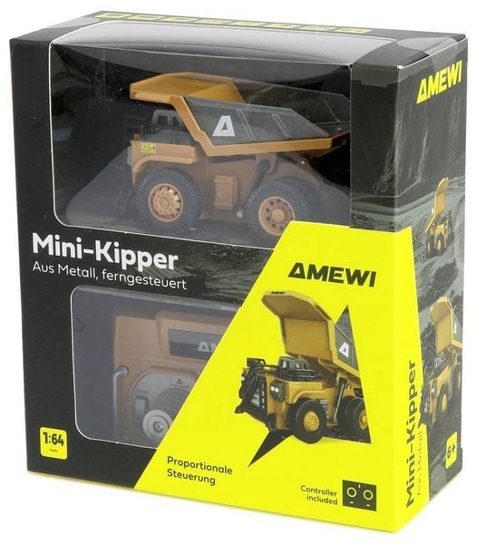 Produktbild: AMEWI Mini-Kipper aus Metall RC-Modell proportional 8-Kanal 1:64 RTR