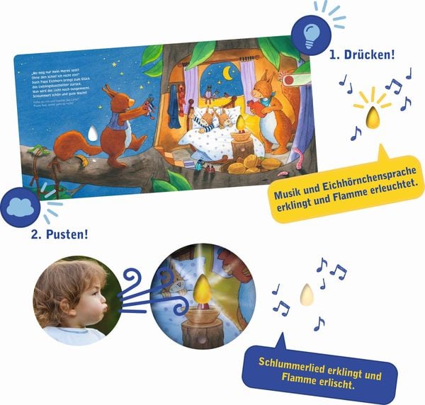 Hör mal (Soundbuch): Mach mit - Pust aus: Gute Nacht, ihr kleinen Tiere