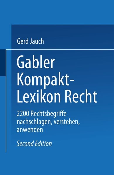 Produktbild: Gabler Kompakt Lexikon Recht