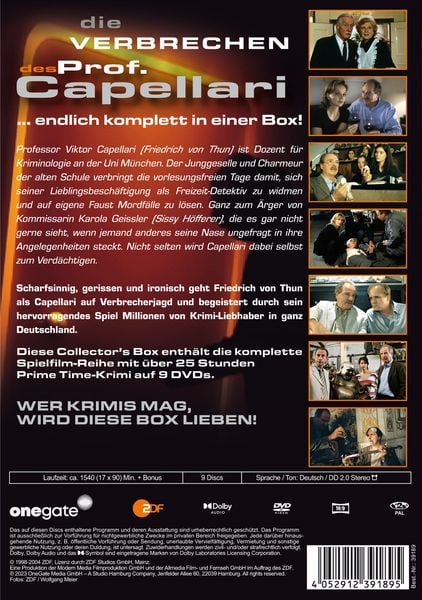 Produktbild: Die Verbrechen des Prof. Capellari - Die komplette Reihe [9 DVDs]