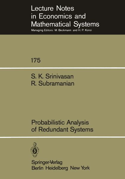 Produktbild: Probabilistic Analysis of Redundant Systems