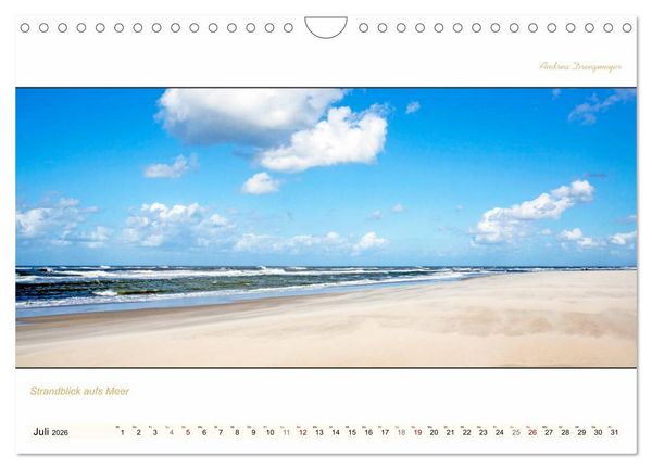 Produktbild: NORDERNEY PANORAMA (Wandkalender 2026 DIN A4 quer), CALVENDO Monatskalender