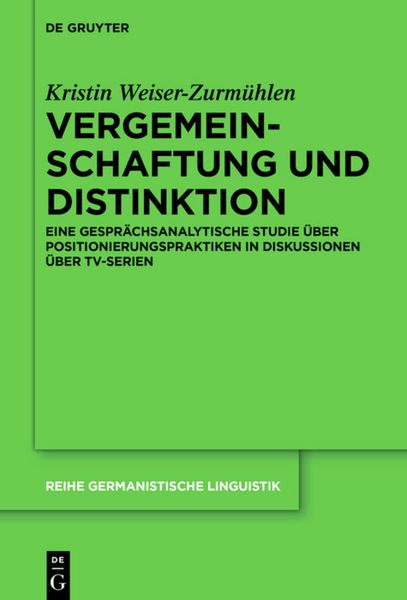 Produktbild: Vergemeinschaftung und Distinktion
