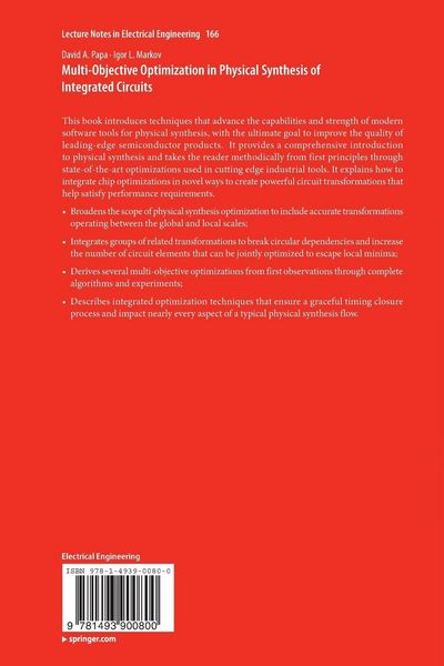 Produktbild: Multi-Objective Optimization in Physical Synthesis of Integrated Circuits