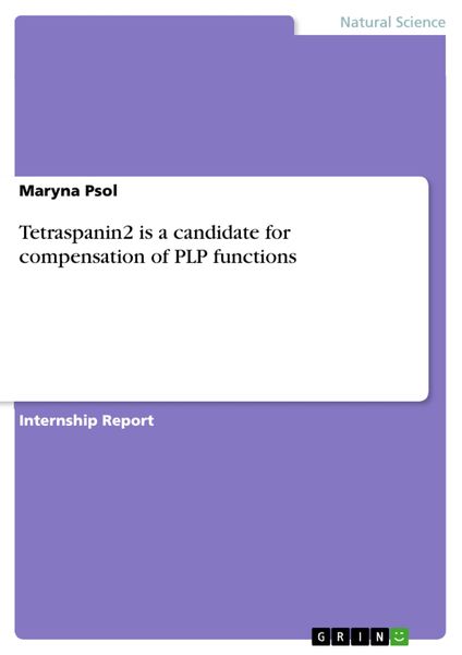Produktbild: Tetraspanin2 is a candidate for compensation of PLP functions