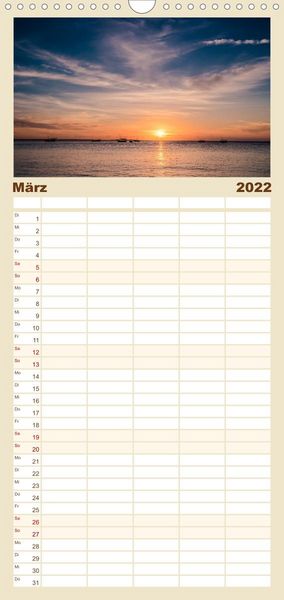 Produktbild: Familienplaner Karibu Sansibar (Wandkalender 2022 , 21 cm x 45 cm, hoch)