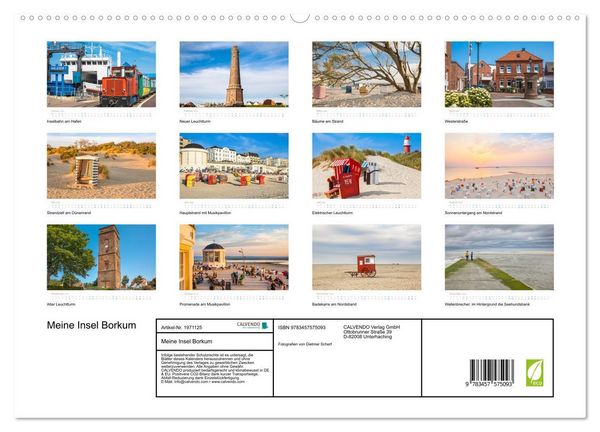 Produktbild: Meine Insel Borkum (hochwertiger Premium Wandkalender 2026 DIN A2 quer), Kunstdruck in Hochglanz