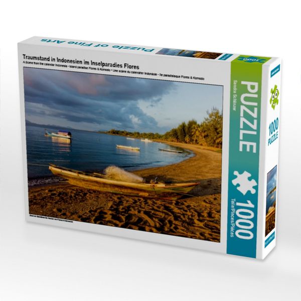 Produktbild: CALVENDO Puzzle Traumstand in Indonesien im Inselparadies Flores | 1000 Teile Lege-Gr&ouml;&szlig;e 64x48cm Foto-Puzzle f&uuml;r gl&uuml;ckliche Stunden
