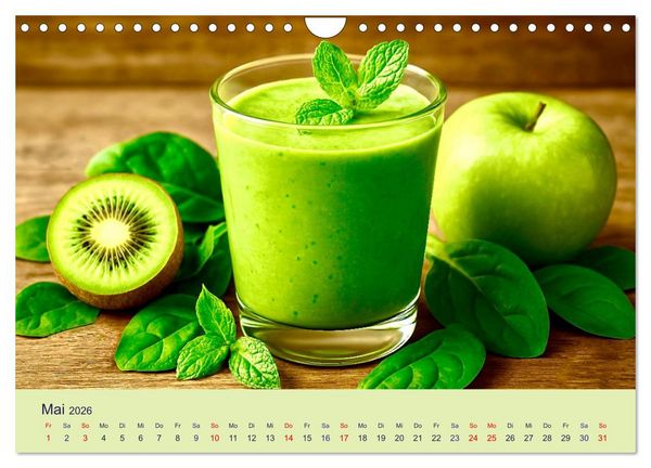 Produktbild: Gesunde Smoothies (Wandkalender 2026 DIN A4 quer), CALVENDO Monatskalender