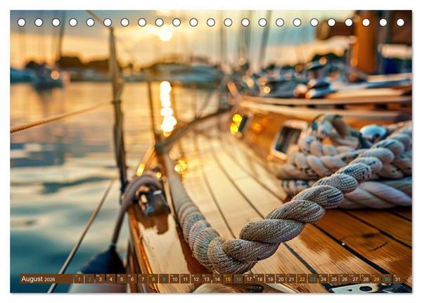 Produktbild: SEGELN - unterwegs mit dem Wind (Tischkalender 2026 DIN A5 quer), CALVENDO Monatskalender