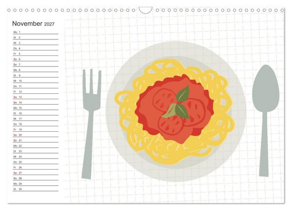 Produktbild: Fast Food Illustration (Wandkalender 2027 DIN A3 quer), CALVENDO Monatskalender