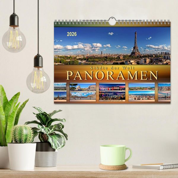 Produktbild: St&auml;dte der Welt, Panoramen (Wandkalender 2026 DIN A4 quer), CALVENDO Monatskalender