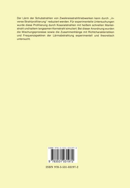 Produktbild: Verminderung des L&auml;rms von Strahltriebwerken unter Ausnutzung der &lsquo;inversen Profilierung&rsquo;