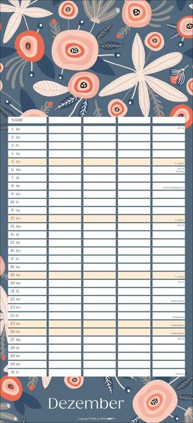 Produktbild: Floral total Familienplaner 2027