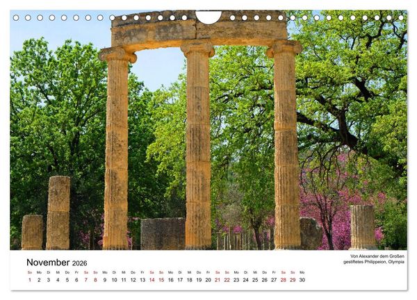 Produktbild: Von Olympia &uuml;ber Messene nach Mystras (Wandkalender 2026 DIN A4 quer), CALVENDO Monatskalender