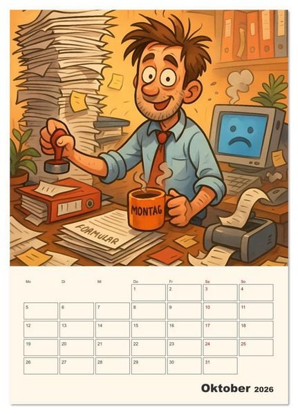 Produktbild: Berufe mal anders &ndash; Ein Jahr voller Job-Klischees (Tischkalender 2026 DIN A5 hoch), CALVENDO Monatskalender