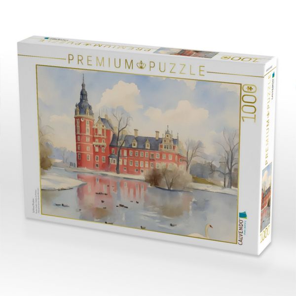 Produktbild: CALVENDO Puzzle Schloss Muskau | 1000 Teile Lege-Gr&ouml;&szlig;e 64x48cm Foto-Puzzle f&uuml;r gl&uuml;ckliche Stunden