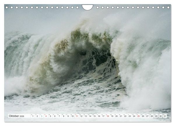 Produktbild: WASSERBERGE - Die Riesenwellen von Nazar&eacute; (Wandkalender 2026 DIN A4 quer), CALVENDO Monatskalender