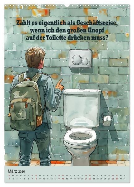 Produktbild: Klospr&uuml;che (hochwertiger Premium Wandkalender 2026 DIN A2 hoch), Kunstdruck in Hochglanz