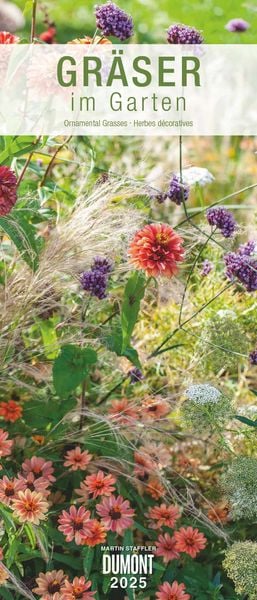 DUMONT - Gräser im Garten 2025 Wandkalender, 30x70cm, Gartenkalender mit beeindruckenden Fotografien aus dem Garten, mit