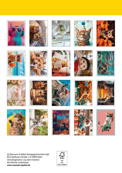 Produktbild: Postkartenblock Crazy Cats