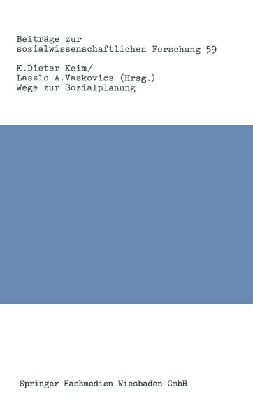 Produktbild: Wege zur Sozialplanung