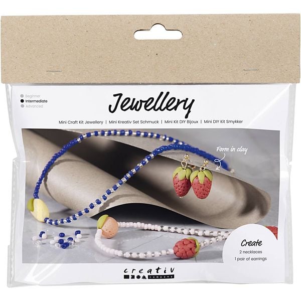 Produktbild: Creativ Company Mini Kreativ Set Schmuck, Halsketten und Ohrringe, K&ouml;nigsblau
