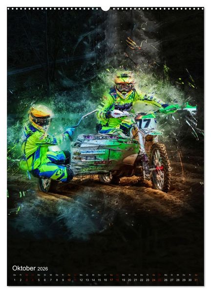 Produktbild: Motocross Seitenwagen - einfach cool (hochwertiger Premium Wandkalender 2026 DIN A2 hoch), Kunstdruck in Hochglanz