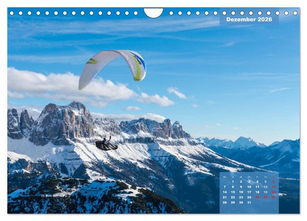Produktbild: Paragliding - Aufbruch zu neuen H&ouml;henfl&uuml;gen (Wandkalender 2026 DIN A4 quer), CALVENDO Monatskalender