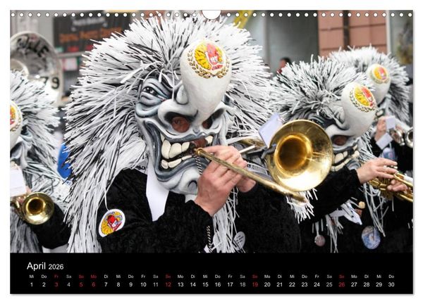 Produktbild: Basler Fasnacht - die drey scheenschte D&auml;&auml;g (Wandkalender 2026 DIN A3 quer), CALVENDO Monatskalender
