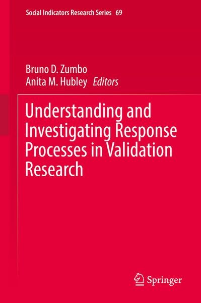 Produktbild: Understanding and Investigating Response Processes in Validation Research