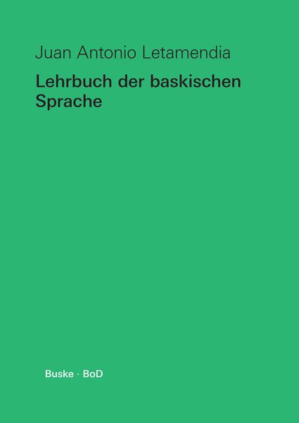 Produktbild: Lehrbuch der baskischen Sprache