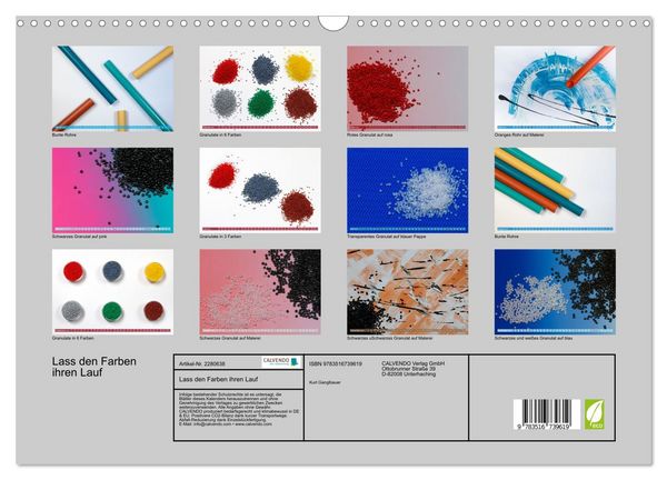 Produktbild: Lass den Farben ihren Lauf (Wandkalender 2026 DIN A3 quer), CALVENDO Monatskalender