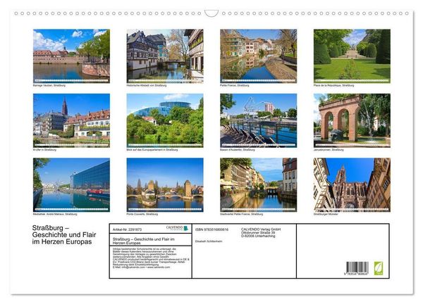 Produktbild: Stra&szlig;burg &ndash; Geschichte und Flair im Herzen Europas (Wandkalender 2027 DIN A2 quer), CALVENDO Monatskalender