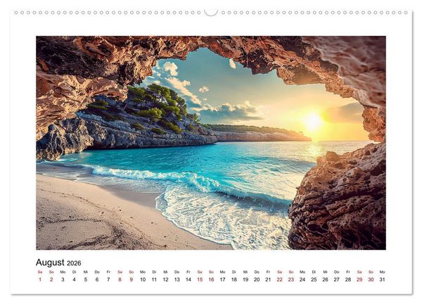 Produktbild: Traumhafte Buchten (hochwertiger Premium Wandkalender 2026 DIN A2 quer), Kunstdruck in Hochglanz