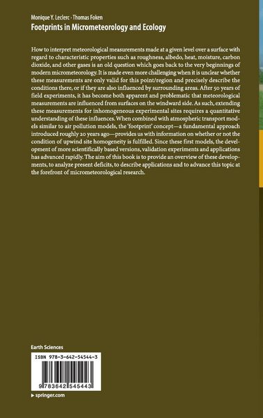 Produktbild: Footprints in Micrometeorology and Ecology