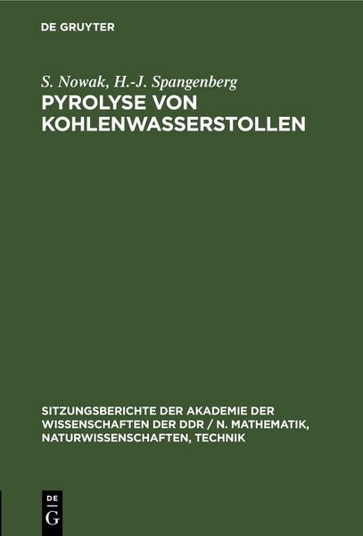 Produktbild: Pyrolyse von Kohlenwasserstollen
