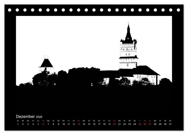 Produktbild: Ruhrpott und Niederrhein in Schwarzwei&szlig; (Tischkalender 2026 DIN A5 quer), CALVENDO Monatskalender