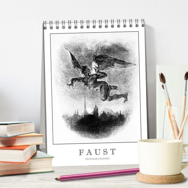 Produktbild: Faust - Weltliteraturkalender (Tischkalender 2026 DIN A5 hoch), CALVENDO Monatskalender