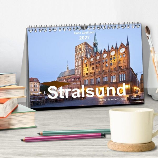 Produktbild: Stralsund - Momente einer Reise (Tischkalender 2027 DIN A5 quer), CALVENDO Monatskalender